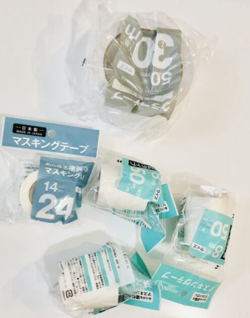 セリアで購入した白いマスキングテープ（マステ）