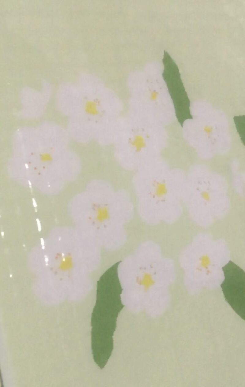 100均ダイソーで買った花柄のレジャーシート
