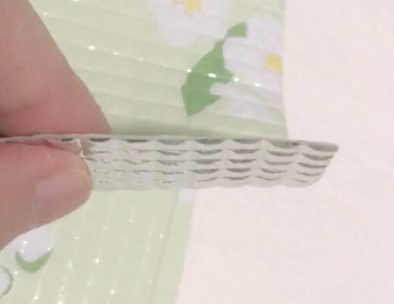 100均ダイソーで買った花柄のレジャーシート