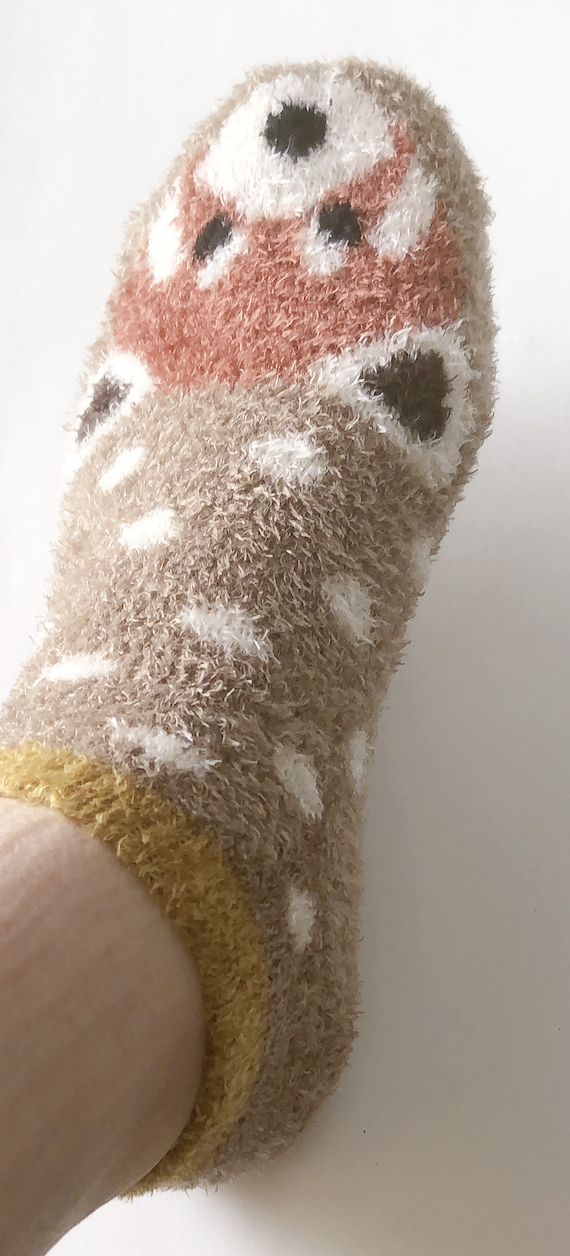 100均ダイソーで買ったもこもこ靴下（キッズ用）