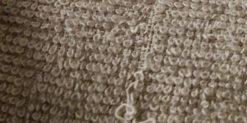 ダイソーで購入した「洗濯してもふんわり感 長持ち こだわりのフェイスタオル」