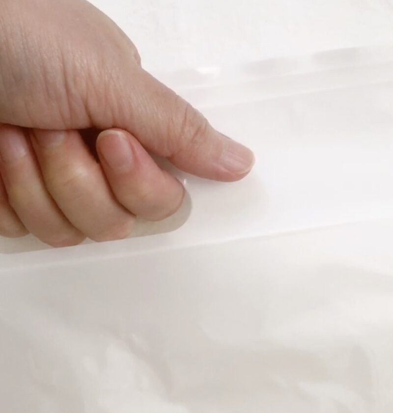 100均ダイソーで買ったフリーザーバッグ(底マチ付きハンドル付き、Lサイズ)