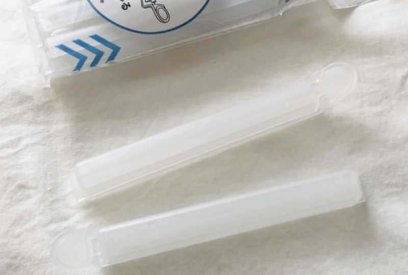 100均ダイソーで購入した密封クリップ（クリア 10本）